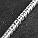 NKYKOLA 925 Sterling Silver Snake Chains Bracelet fit European Beads, 3 mm