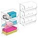 mDesign Small Plastic Stackable Office Storage Organizer with Open Front - Perfect Drawer and Desk Bin - Pen, Marker, Pencil, Paper, and Stationary Holder - 7
