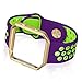 UMTELE Soft Silicone Replacement Strap with Gold Frame for Fitbit Blaze Smart Fitness Watch, Large, Purple Green