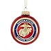 Kurt Adler Glass Marine Corps Logo Ball Ornament, 2 5/8-Inch