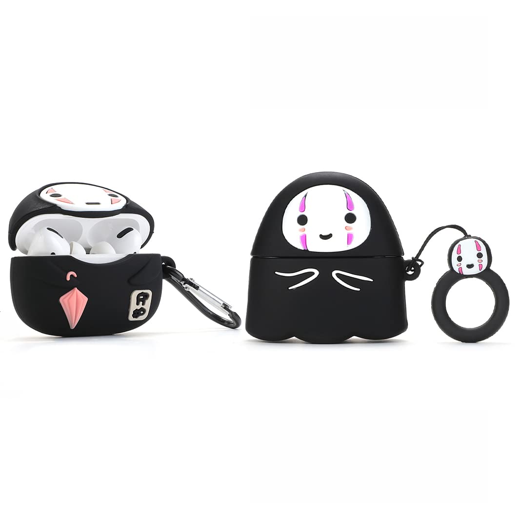 Photo 1 of ?2 Pack? 3D No Face Man Case for Airpod 3rd,3D Cartoon Anime Cute Airpods 3 Case for Kids Girls Teens Boys,Fashion Kawaii Funny Cool Character No Face Man Soft Case for Airpod 3rd Gen Case 2021