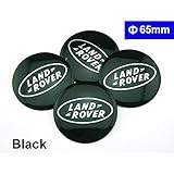 4pcs D077 65mm Car Styling Accessories Emblem Badge Sticker Wheel Hub Caps Centre Cover Black LAND ROVER Range Rover Discovery 4 Freelander 2 Evoque