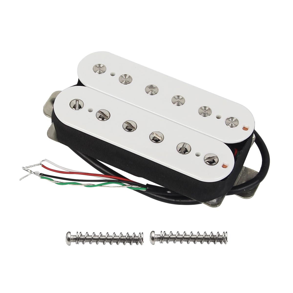 FLEOR Alnico 5 Classic Tone Humbucker Pickups Bridge Pickup 14-15k for Electric Guitar,White