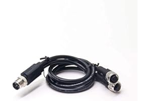 Elecbee M12 Connector Male to Dual Female Double Ended Cable Female to Male M12 Connector (A-Code 5 Pin Straight 0.5M/1.6ft)