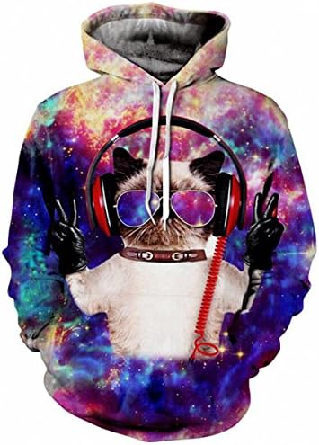 Unisex 3D Digital Printed Hoodies Pullover Hooded Sweatshirts Wolf 6XL 7 XL