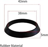 Qrity 6x Silicone Cone Seal Ring Washer 1 1/2 Inch Drain Waste Pipe 43mm OD view 3