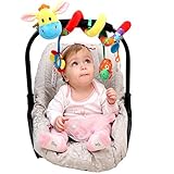 Carseat Toys for Infants Boys Girls - Stroller Toy - Car Seat Toy - Crib Toy - Spiral Baby Hanging Activity Toys - Unique Hook and Loop System - eBook and Kids Songs Included by McKardon