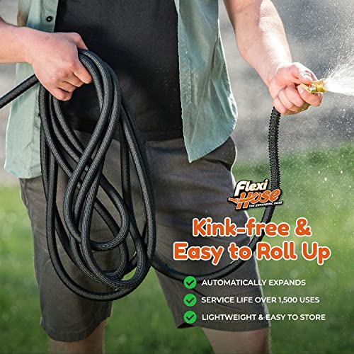 Flexi Hose Upgraded Expandable Garden Hose 50 ft Extra Strength 3/4