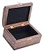 Cottage Garden Moroccan Copper Tone Metal Stamped Round Top Trunk Keepsake Box