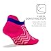 High Performance Ultra Light - No Show Tab - Athletic Running Socks for Men and Women, Chevron Pink, Medium