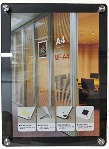 A4 Size Magnetic - Acrylic Sign Board and Holder - Notice Board (White)