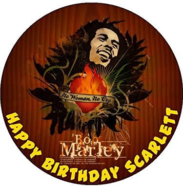 7 5 Bob Marley Glacage Comestible Decoratif Pour Gteau D Anniversaire Amazon Com Tr Mutfak