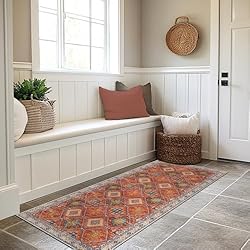 CAPALOCA 2x3 Area Rug Bohemian Rugs with Print