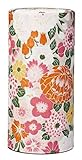 Ryu Mei Hyakka Japanese Tea Canister | Imported Japanese Tea Storage Tin | 202H03 | Pink Orange Yellow White Flower