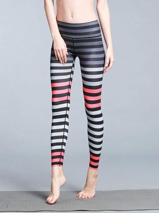 Yoga pants Ladies colorful printing striped yoga pants women Sports