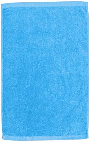 Luna Bianca Terry Cotton Super Absorbent Wash Cloth, Golf, Hand Towel (1 Towel, Aqua)