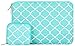 MOSISO Laptop Sleeve Compatible with 12.3 inch Microsoft Surface Pro X/7/6/5/4/3, 11-11.6 inch MacBook Air, Ultrabook with Small Case, Canvas Geometric Pattern Bag Cover, Hot Blue Quatrefoil