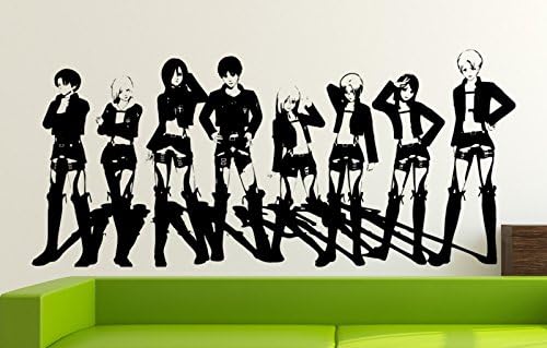 Wall Sticker Attack on Titan, Vinyl, black, X-Large