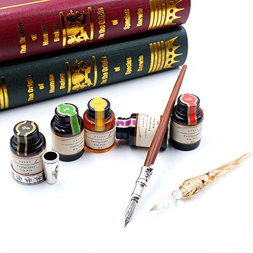 GC QUILL MU02 Calligraphy Pen Set, Glass Dip Pen and Handcrafted