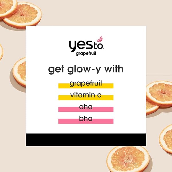 YES TO GRAPEFRUIT DAILY EXFOLIATING TONER, BRIGHTENING FORMULA TO RETEXTURIZE & BRIGHTEN YOUR SKIN, WITH AHAS, BHAS, VITAMIN C, & ANTIOXIDANTS, NATURAL, VEGAN & CRUELTY FREE, 4 FL OZ