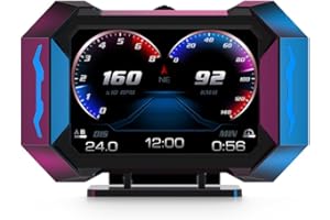 OBEST HUD Car Heads up Display, GPS Smart Speedometer OBD2/GPS Dual System, 3.5inch Multifunction Digital Display with Speed,
