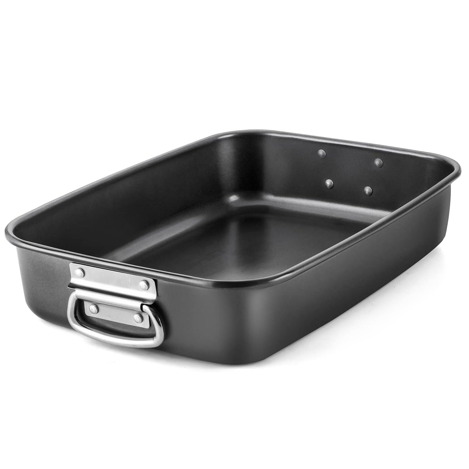 MGE - Rectangular Baking Dish - Oven Roasting Pan with Handles - Universal Oven Tray - Roasting Tray - Baking Trays - Oven Dishes - Roasting Dishes - Non-Stick Coating - Carbon Steel - Big Size