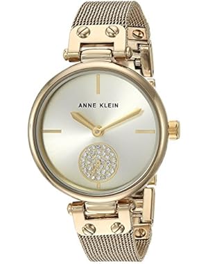 Women's Quartz Stainless Steel Dress Watch, Color:Gold-Toned (Model: AK/3000CHGB)