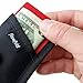 Flowfold Minimalist Slim Front Pocket Card Holder Wallet - Light Weight - Made in The USA - Jet Black