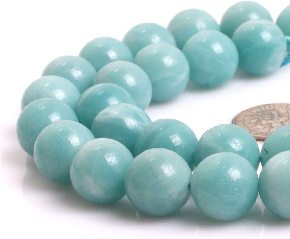 Gem-Inside Natural AAA Grade Blue Amazonite Stone 12mm Round Beads for Jewellery Making Strand 15" 31pcs Beaded Semi Precious Gemstone DIY Handmade Craft Supplies - Image 4