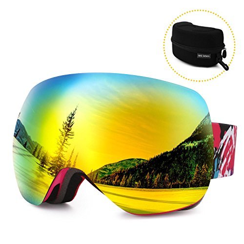 DAS Leben Ski Goggles Professional Anti-fog 103% UV Protection Snowboard Goggles With Sports Goggle Box for Skiing Snow Snowmobile Skiing Skate Winter(Men/Women/Girls/Boys/Kids)
