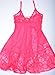 ADOREJOY Lingerie for Women Babydoll Lace Nightgown Mesh Bridal Wedding Sleepwear(Rose Red,S)