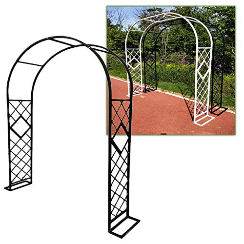 Gnova Gartenbogen Torbogen mit Gitter, Metall Rosenbogen im Freien,Rankhilfe für Pflanzen,20 mm stabiles Vierkantrohr…