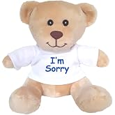 Hug-a-BooBoo &ldquo;I'm Sorry&rdquo; Plush Teddy Bear - Super Cute 6&rdquo; Small Plush Teddy Bear with Apology Message T-Shirt, Great for Gift, Gift Basket, Comfort a Friend