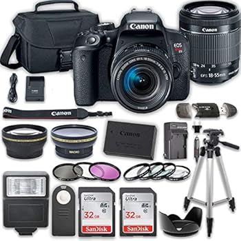 Canon EOS T7i DSLR Camera with 18-55mm IS STM Lens + 2 x 32GB Card + Accessory Kit