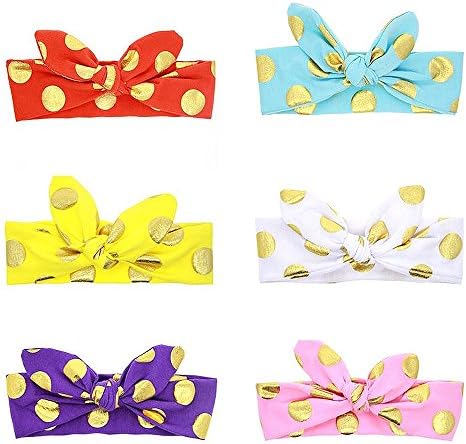 SKYLARKING For Little Baby Girl Newborn Turban Headband Head Wrap Wear Hair Band (set4)