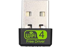 USB WiFi Adapter, 2.4GHz / 150Mbps, Plug-and-Play, Built-in High-Gain Antenna, USB Adapter for Desktop/Laptop Computers, Comp