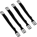 CAKYE Women's 4Pcs Non-slip Elastic Bra Strap Holder (Black-4PCs)