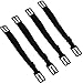 CAKYE Women's 4Pcs Non-slip Elastic Bra Strap Holder (Black-4PCs)