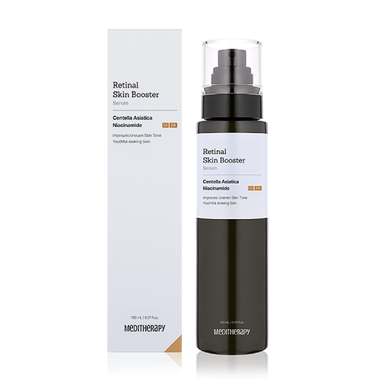 MEDITHERAPY Retinal Skin Booster Serum – Beginner-Friendly, Anti-Aging, Non-Irritating Retinol for Face and Body – Pore Minimizer, Wrinkle Treatment – Korean Skin Care, 5.07 Fl. Oz Large Size