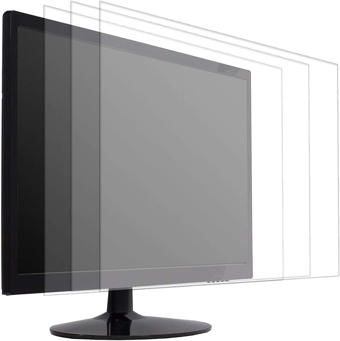 23 Inch Anti Glare Screen Protector Fit Diagonal 23 Inch Desktop Monitor 16:9 Widescreen, Reduce Glare Reflection and Eyes Strain, Fingerprint-Resist (20.08 Inch W x 11.3 Inch H)-3Pcs
