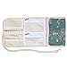 Teamoy Crochet Hook Case, Roll Bag Holder Organizer for Various Crochet Needles and Knitting Accessories, Plum Flowers