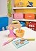 Blue Panda Wooden Kitchen Mixer Toy - 7-Piece Pretend Play Cookie Baking Toy Set Kids, Wood Play Food Children
