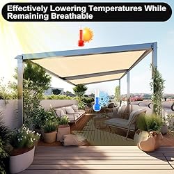 Artpuch 90% Sun Shade Cloth, 12 x 12 FT Pergola