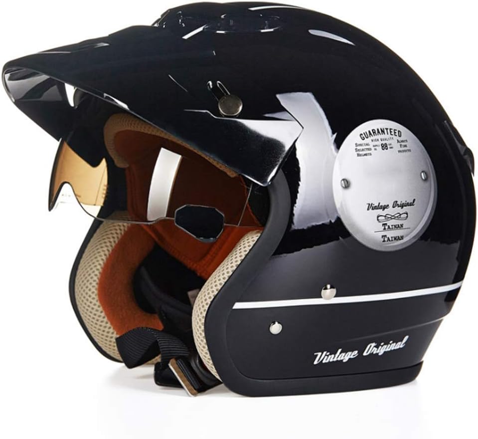 AA100 Harley Helme für Männer Erwachsene 3 / 4Öffnen GesichtsMotorrad