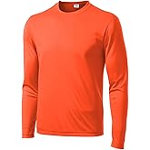 Opna Men's Long Sleeve Moisture Wicking Athletic Safety Work Shirts NEOOR-3XL Orange