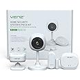 VENZ 4 Piece Wireless Home Security System - Optional 24/7 Professional Monitoring - No Contract - Compatible with Alexa and Google Assistant - DIY 4 Pieces-Kit with App Alert