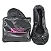 Womens flats Foldable BLACK with EXPANDABLE TOTE Bag for carrying High Heels SIZES 5 to 12 large ladies shoes Portable Travel Fold up Shoes Prom Folding Shoes Ballet Comfortable Roll up party shoe.