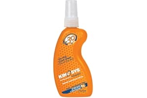 KINeSYS SPF 30 KIDS Fragrance Free Clear Spray Sunscreen for sensitive skin, Hypoallergenic, Broad Spectrum UVA/UVB protection for Face & Body; PABA and Oxybenzone FREE, 700+ Sprays, 4 Fl Oz/120 ml