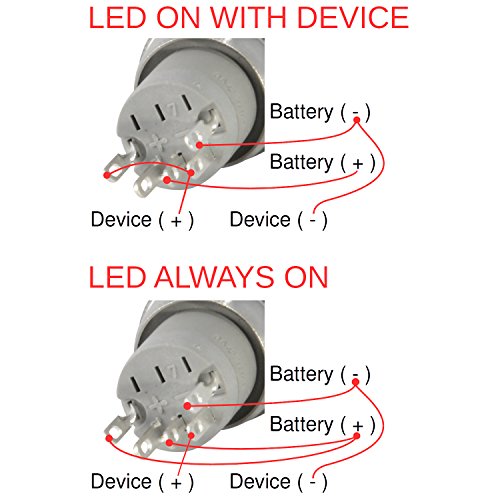 image for JacobsParts Momentary Pushbutton Starter Switch Circular Metal Black w