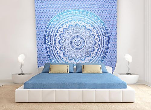 Krrafters Indian Wall Decor Hippie Tapstries Bohemian Mandela Tapestry Wall Hanging Beach Throw Popular Roundie Yoga Matt Table Cover Wall Art